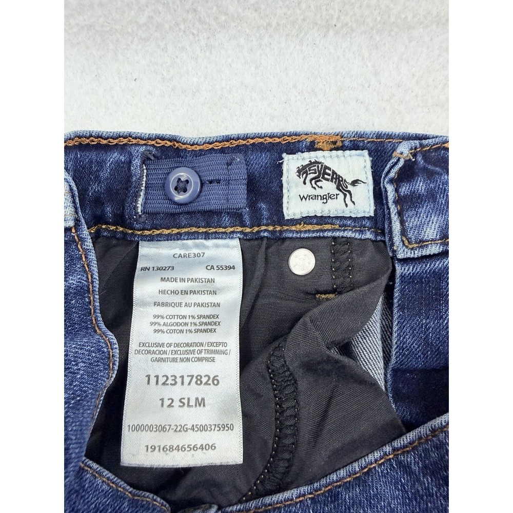 Wrangler Retro Jeans Relaxed Boot, Boys 12 SLIM Denim Adjustable Waist Stretch - Picture 6 of 10